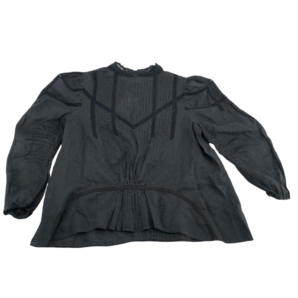 DOEN Women Top Victorian Black Ramie Extra Small - Picture 2 of 9